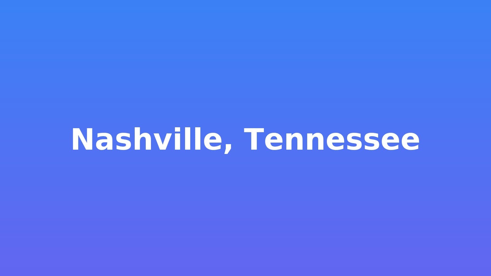 Nashville, Tennessee