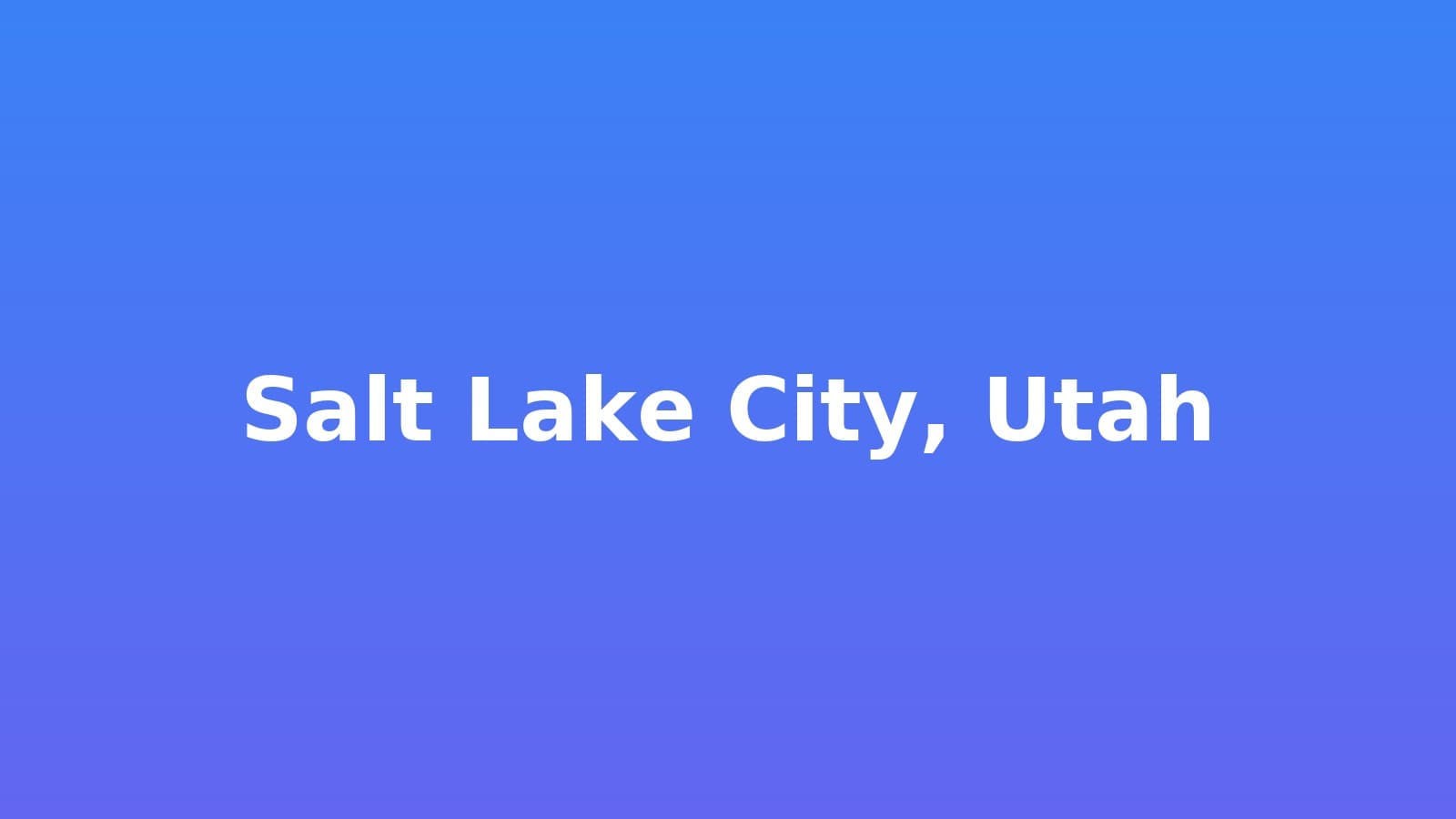 Salt Lake City, Utah