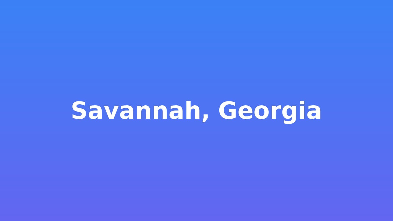Savannah, Georgia