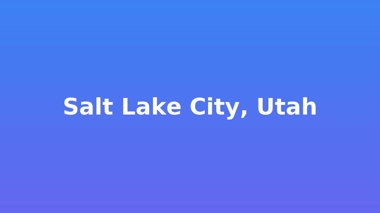 Salt Lake City, Utah