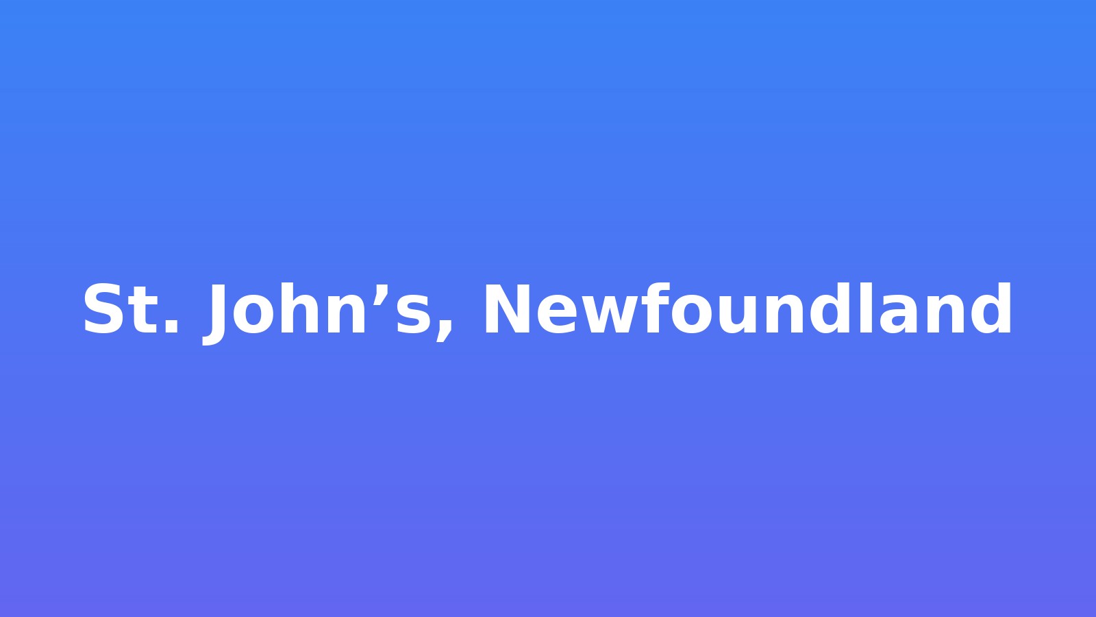 St. John’s, Newfoundland